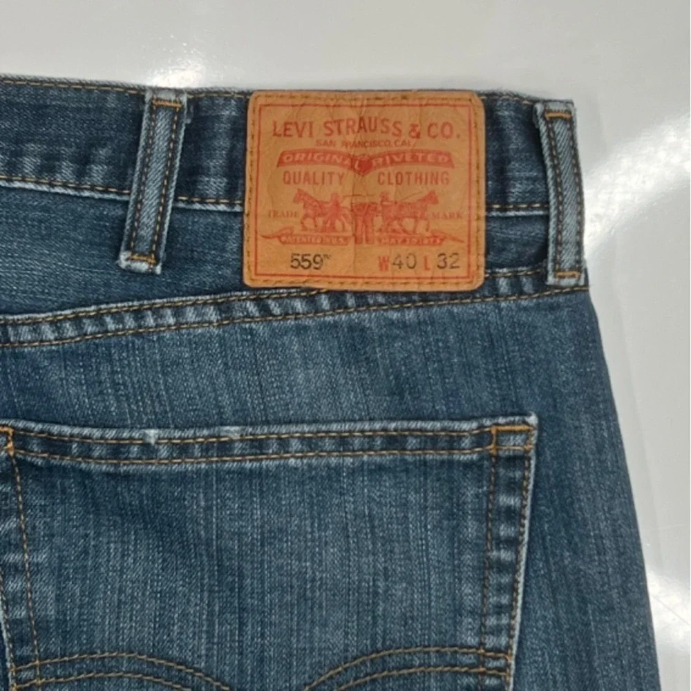 LEVI'S Men's 559 40 x 32 Relaxed‎ Straight Fit Jeans Casual Denim